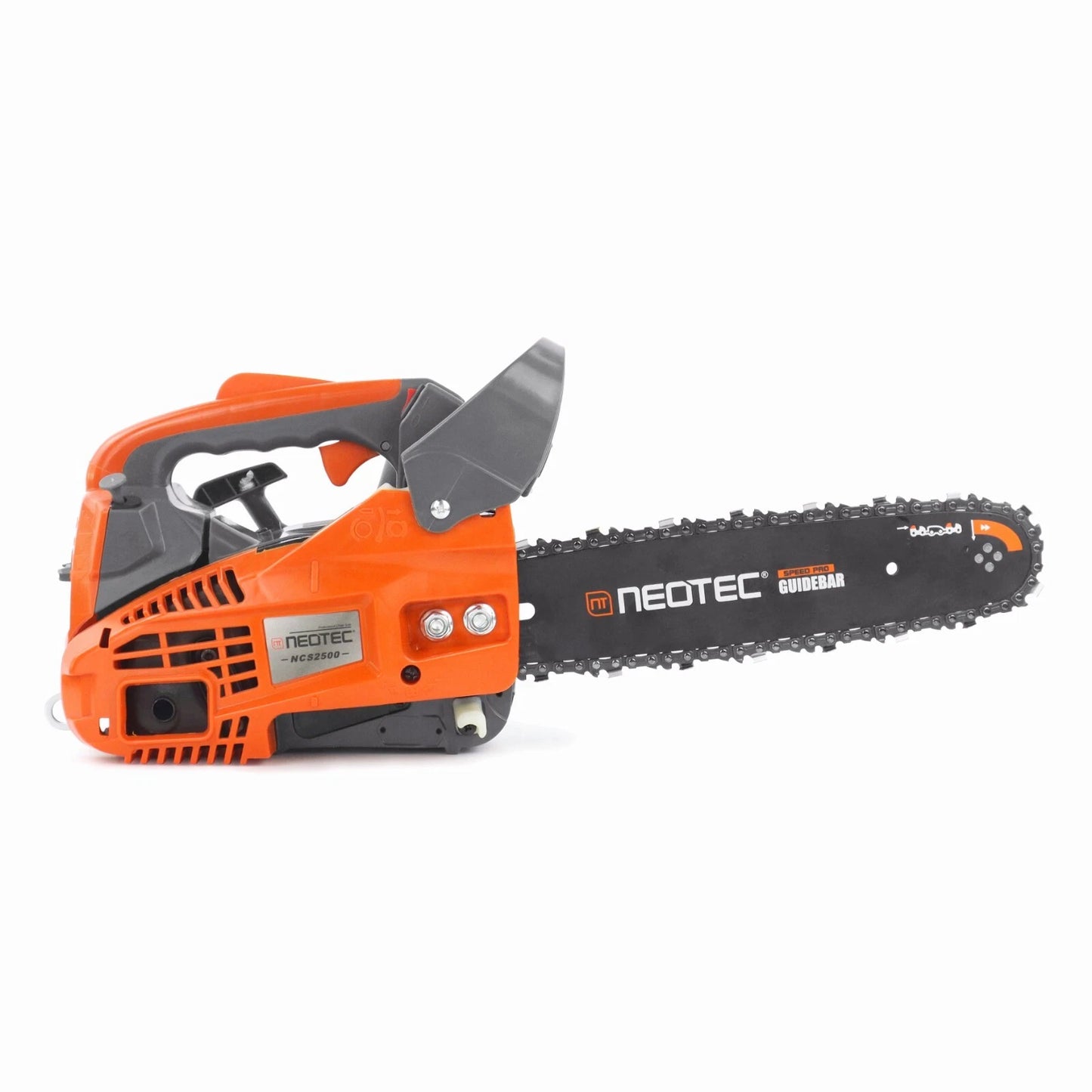 25.4cc Gas Top Handle Chainsaw with 12'' Bar Chain 2-Stroke Engine Cut Tree Wood